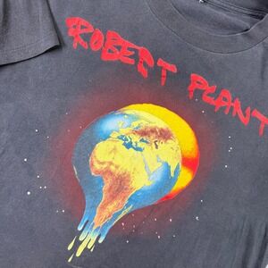 Vintage Robert Plant Shirt Mens XL Black Fate of Nations Tour Band Rock 90s Tee